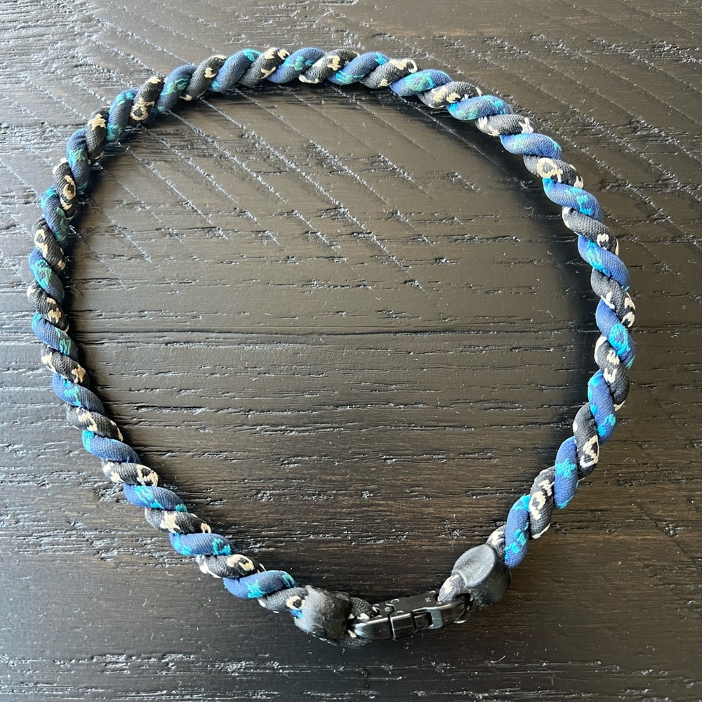 Phiten Navy/BlackTornado Titanium Necklace